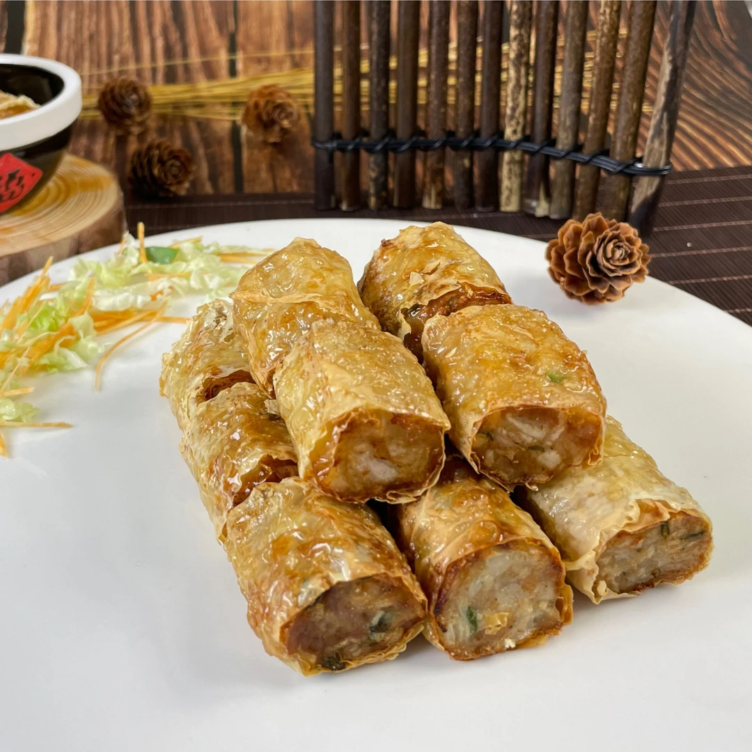 潮汕特色风味炸粿肉家庭菜腐皮卷大排档油炸肉卷油炸小吃一包500g