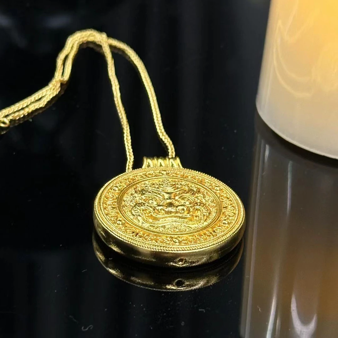 铜合金项链 八宝罗盘双面项链-3798