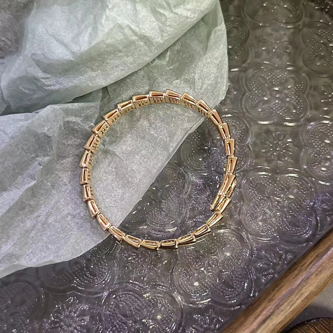 铜合金手镯 高级感弹力蛇形手镯-66440