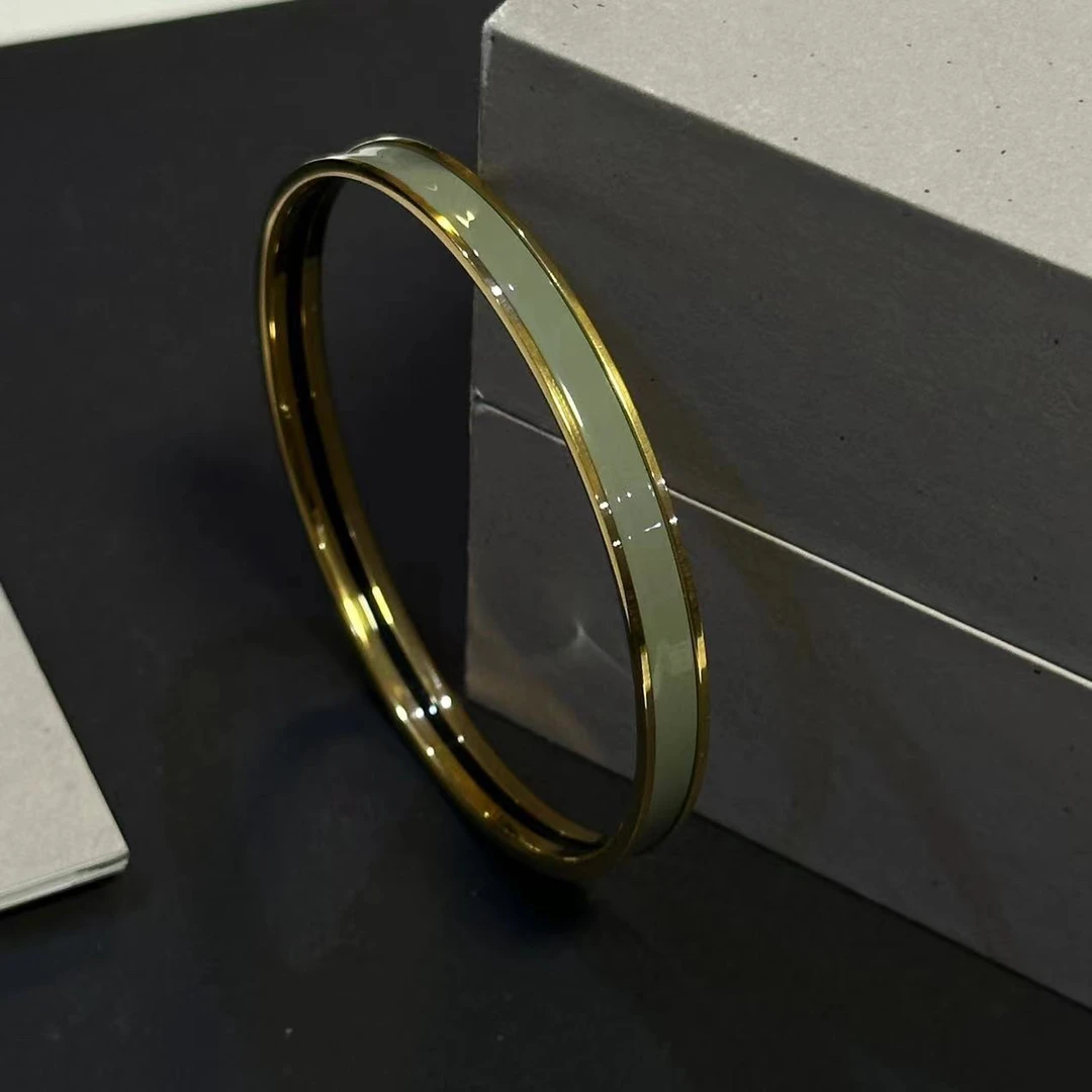 钛钢手镯 大象灰窄版H手镯-0028