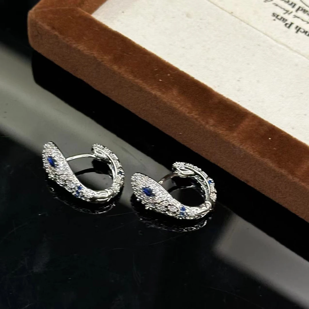 铜合金耳饰 时尚简约蛇形耳扣-3869