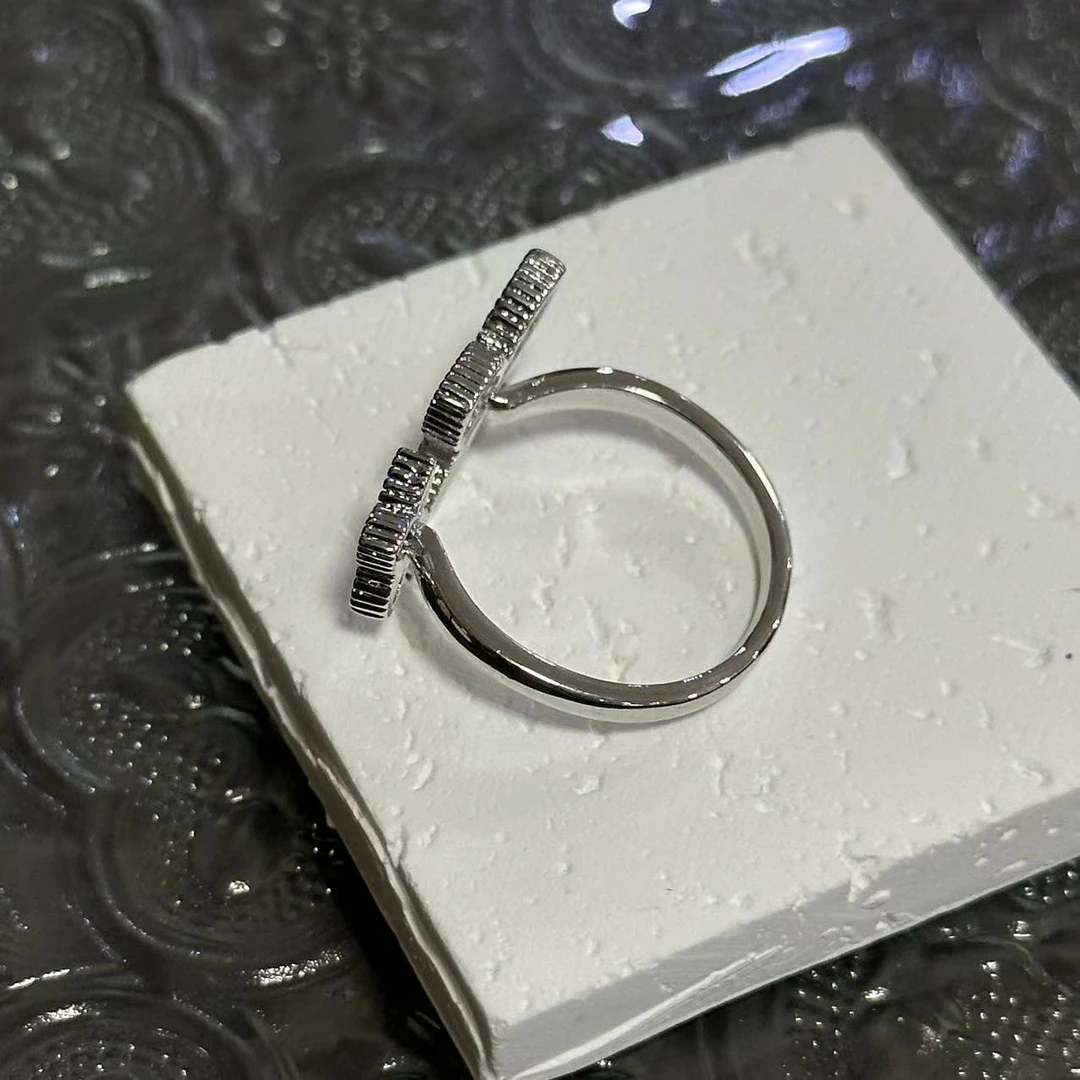 铜合金戒指 大小四叶花戒指-3413