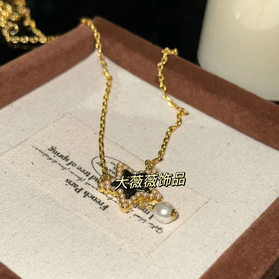 铜合金项链 五角星D字母项链-66975