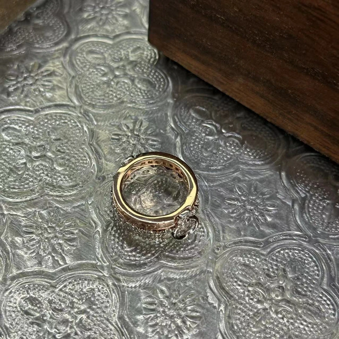 铜合金戒指 撞色轻奢土星戒指-66432