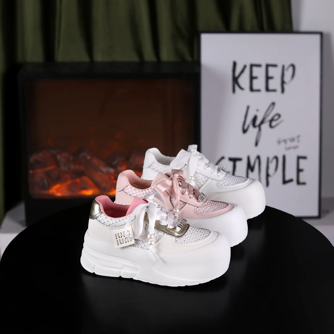 【现货月笼纱】增高6.5cm时尚百搭女士休闲鞋1261