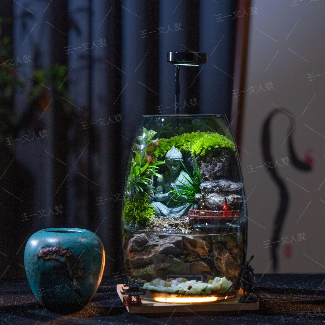 黑悟空手工艺术苔藓送礼卧室客厅家居摆件生态缸微景观