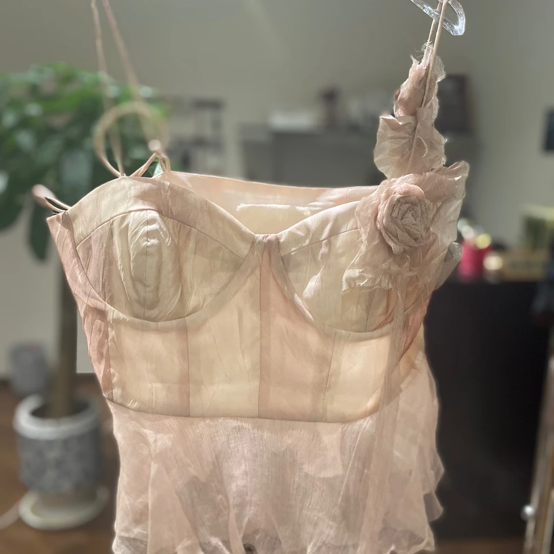 轻奢塑身玫瑰花设计师抹胸款