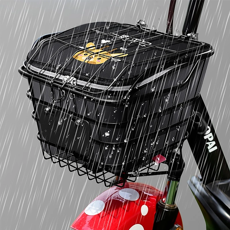 【电动车筐储物箱】电动车篮防水收纳袋电动自行车筐防晒内胆包通用
