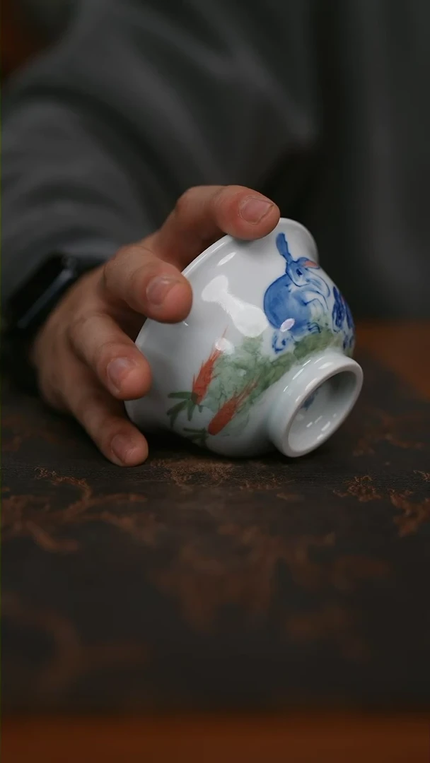 【闪购商品】瓷杯不识柴窑兔子大压手