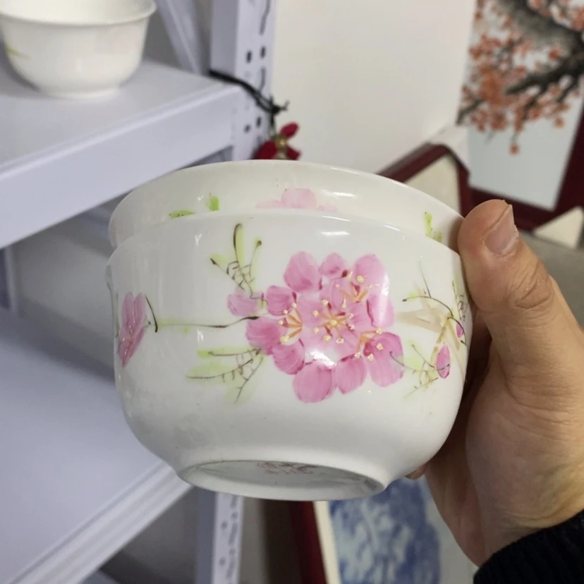 【闪购商品】杯冯*熊两个手绘水点饭碗
