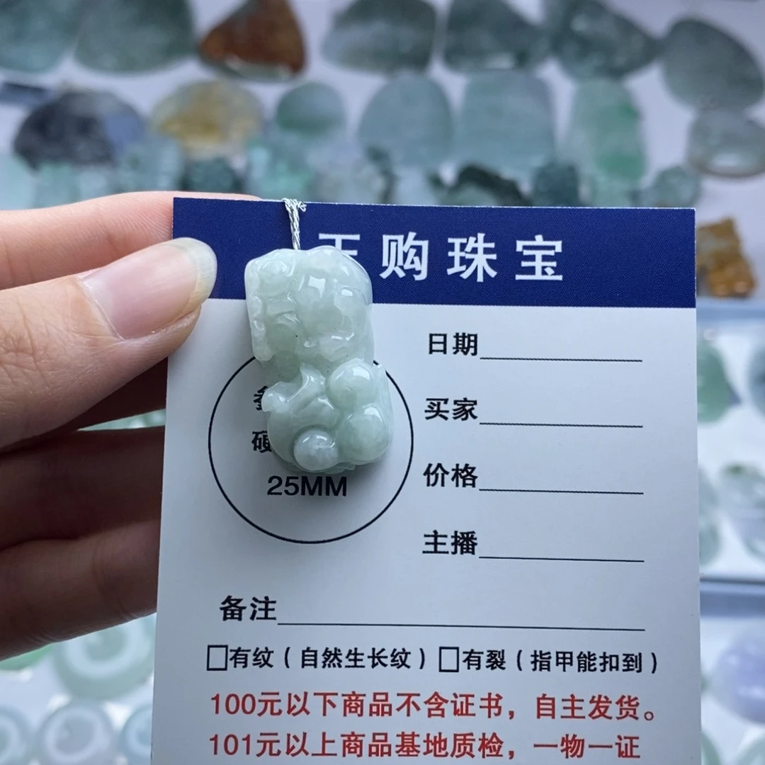 翡翠颈饰未镶嵌貔貅