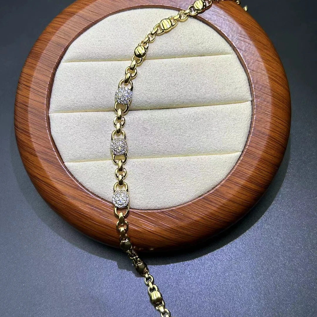 黄色镶嵌手链多样性发货a667