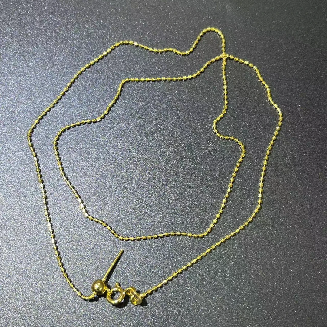 黄色万能双珠小幻影项链多样性发货a328