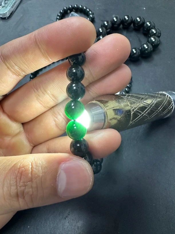 天然翡翠墨翠9mm手串