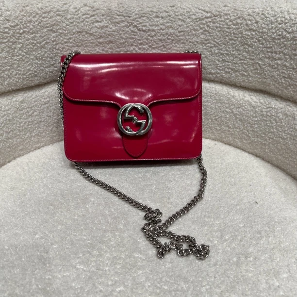 95新 GUCCI/古驰 1607/风琴斜挎包