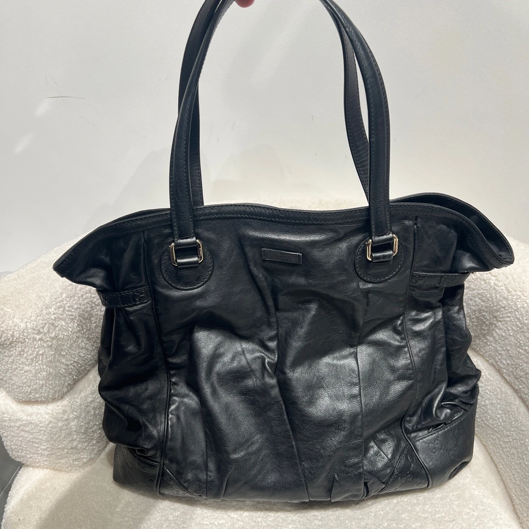 95新 GUCCI/古驰 1203 古驰黑色手提包