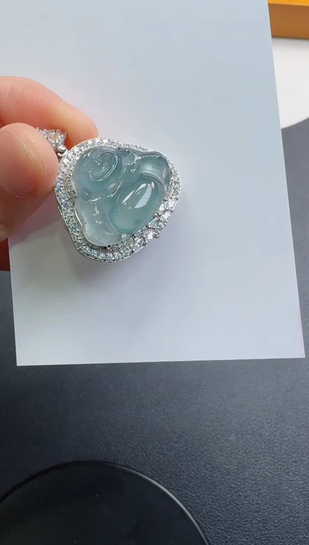 【闪购商品】翡翠颈饰银S925镶嵌佛公