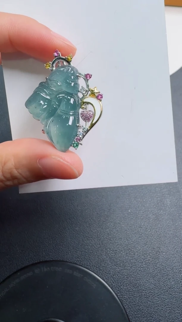 【闪购商品】翡翠颈饰银S925镶嵌0849825310