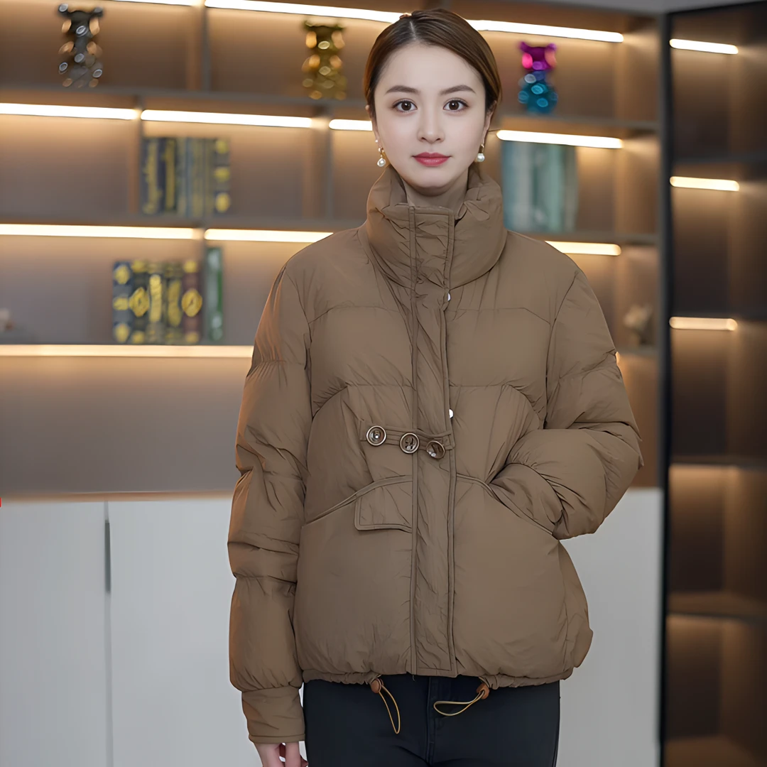 ZRRX 2024新中式国风羽绒服 王炸宠粉 保暖短款白鸭绒加厚女装
