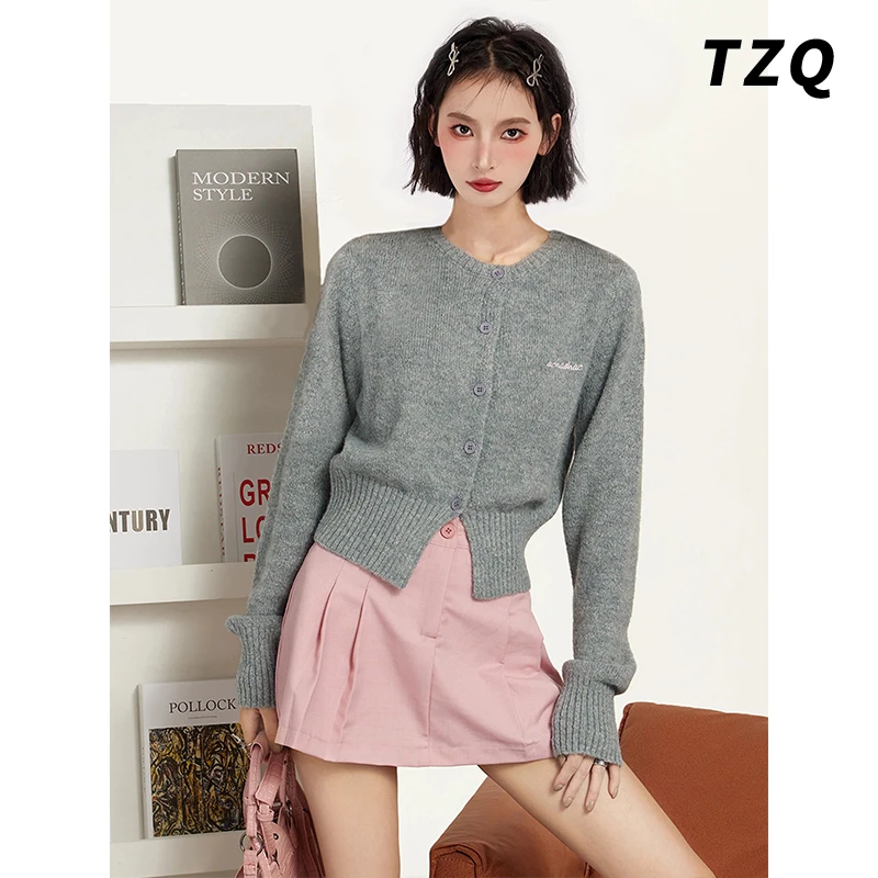 网红款毛衣开衫外套女装2025秋装高档洋气针织衫宽松慵懒风长袖女