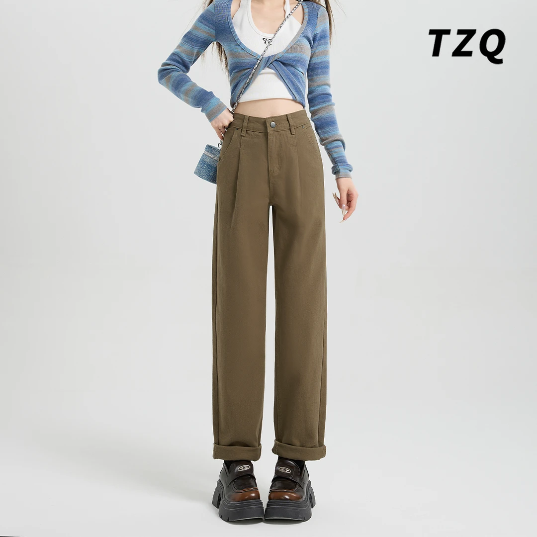 2024秋冬百搭高腰垂感哈伦裤女宽松高级感烟管裤休闲裤TZQ102611