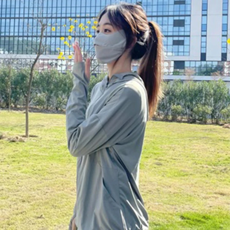 冰丝连帽防晒衣薄款户外服防晒衣女生款宽松夏季2025新款开衫外套