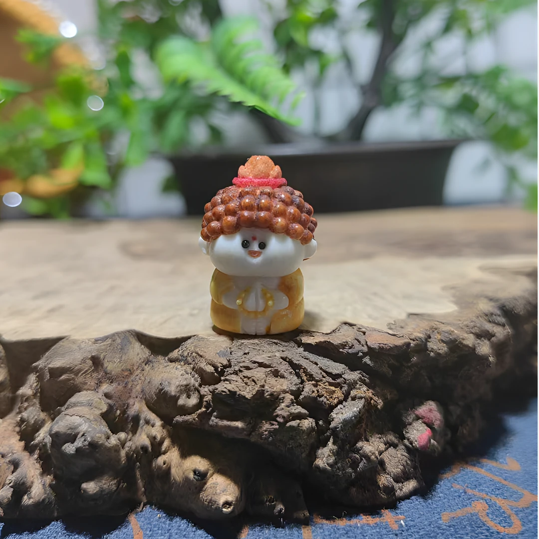 鹿角根付雕刻匠心工艺手感彩绘根付现代展示趣味生活萌宠系列