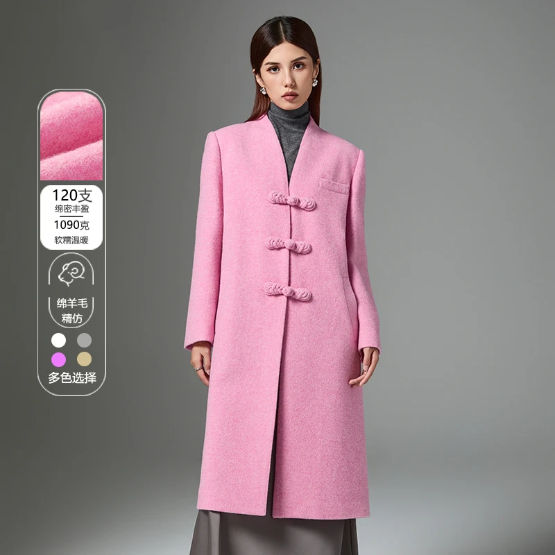 亘熠毛呢秋冬休闲百搭羊毛时尚气质设计外套8925