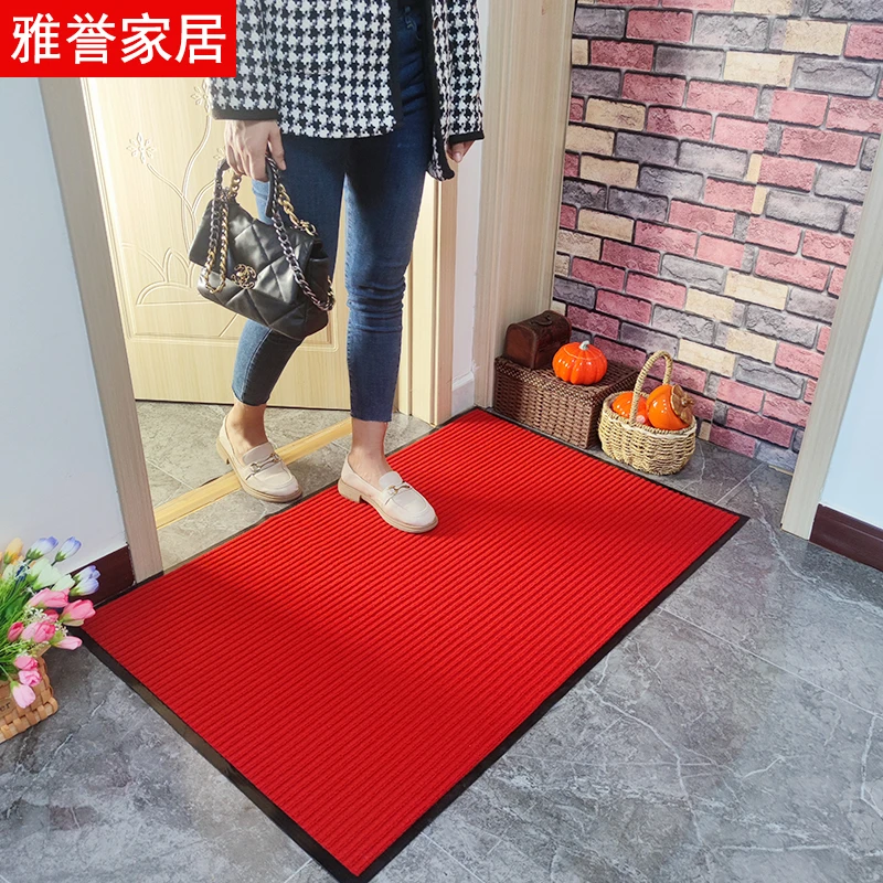 门口地垫防滑吸水家用加厚大门口迎宾地毯蹭土入户门可裁剪垫子