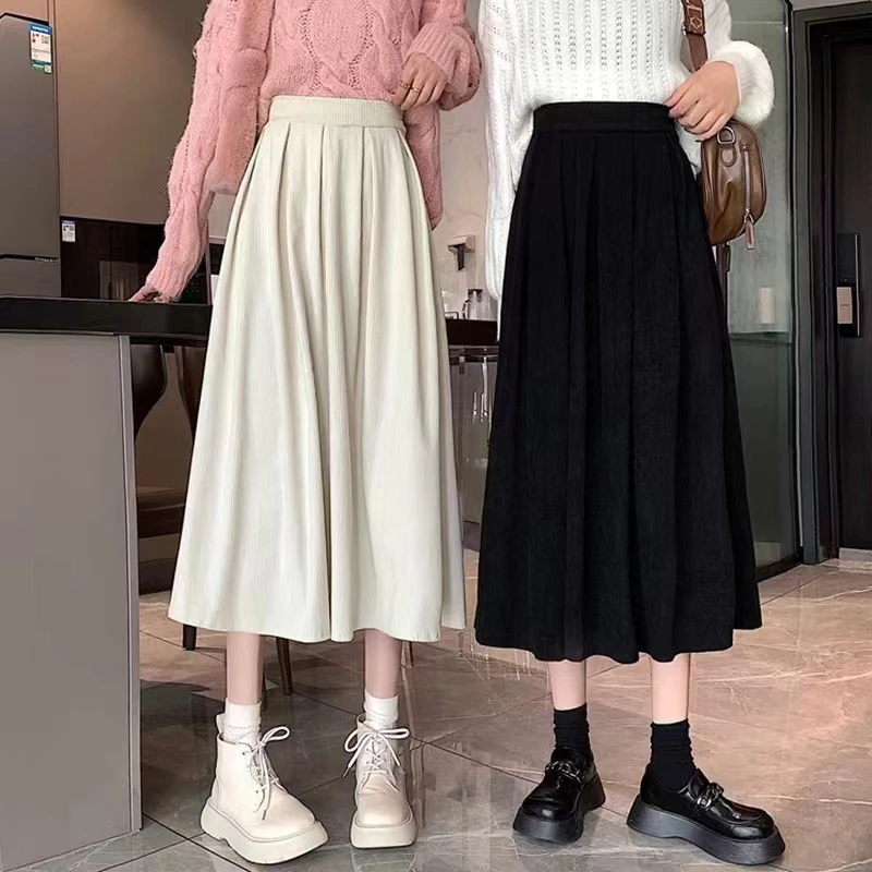 半身百褶裙显瘦半身裙垂感半身裙高腰夏季中长款