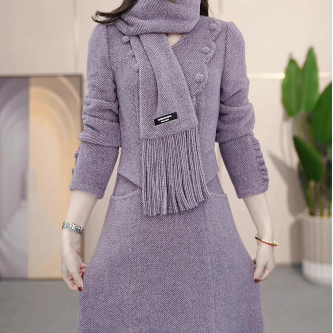 【依然定制】KK071#2024 新款 百搭 显瘦 修身 减龄 收腰 连衣裙