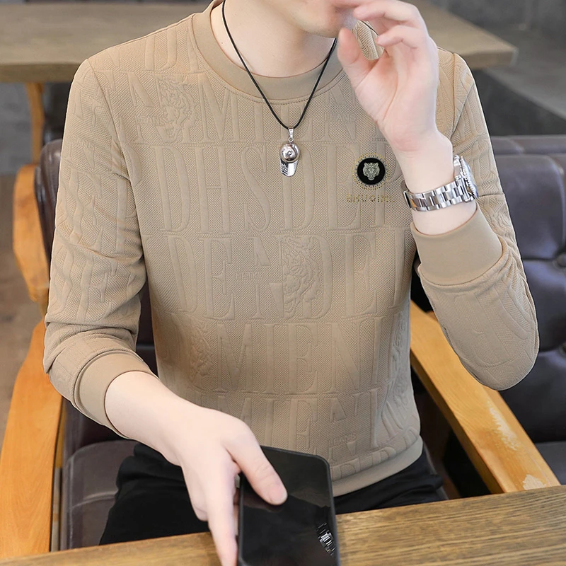 卫衣秋季男上衣打底衫长袖时尚休闲春秋季薄款宽松潮流青年修身