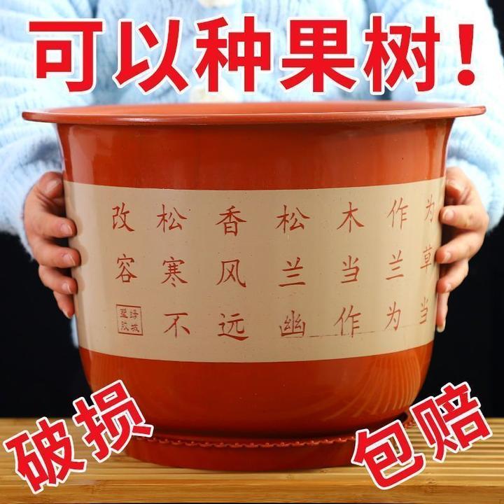 【5个|6个装】口径31大号加厚仿陶瓷树脂塑料耐晒环保绿植果树花盆