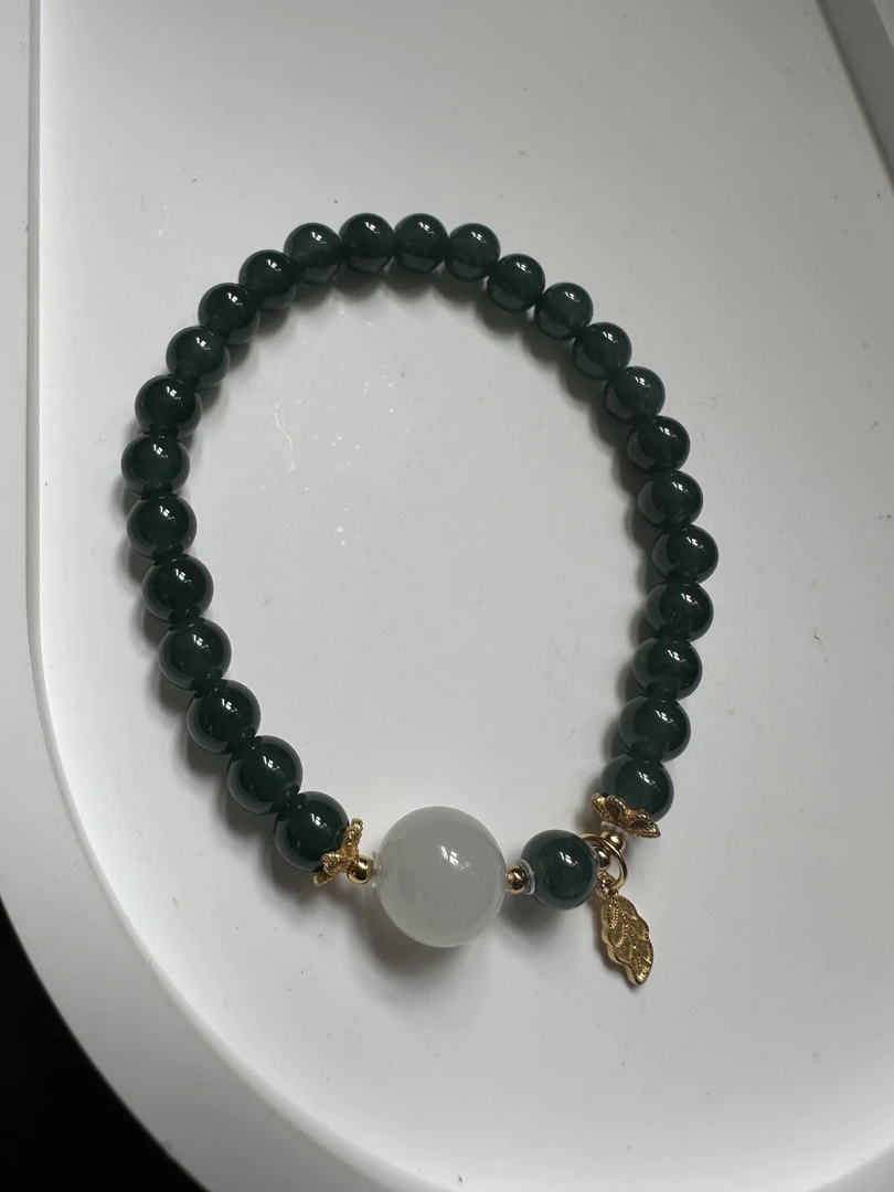 翡翠06白玉单圈手串