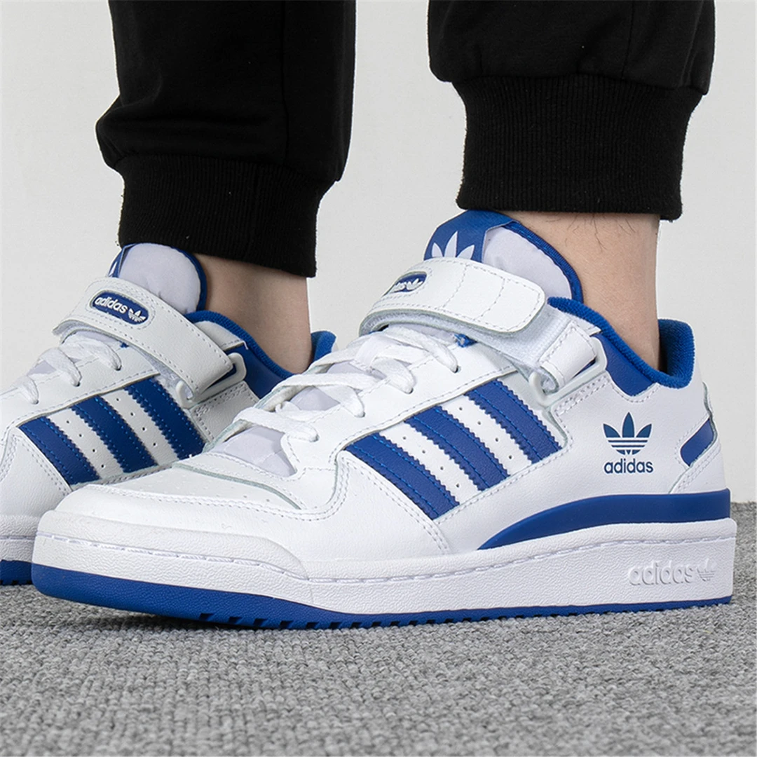 阿迪达斯FORUM低帮魔术贴时尚耐磨男女同情侣鞋运动鞋FY7756