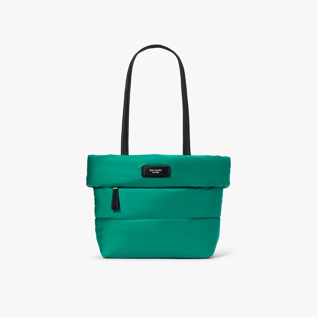 kate spade｜圣诞节品牌自营PUFFED小号泡芙柔软织物手提包托特包