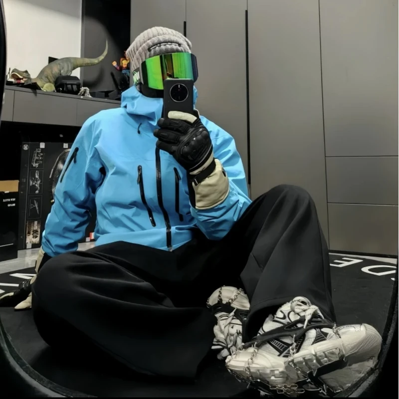 xx茑Stpor秋冬户外立裁加绒冲锋衣夹克蓄热保暖连帽外套男女同款H