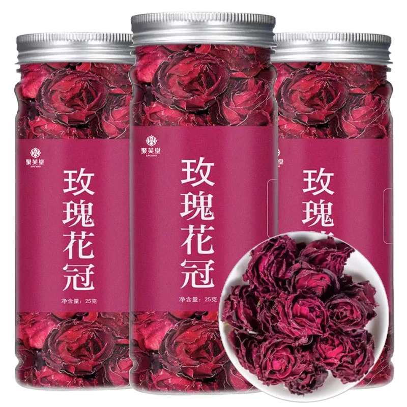 墨红玫瑰花茶大朵自然新鲜冲泡手工玫瑰花干泡茶
