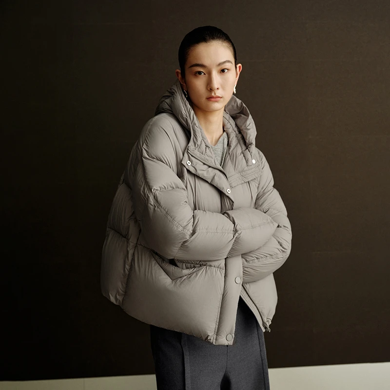【羽绒服】【商场同款新品】艾诺丝雅诗 连帽设计感羽绒服41030025