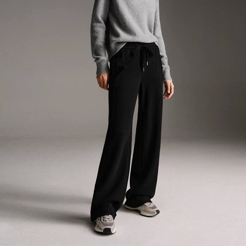 【裤子】艾诺丝雅诗 休闲百搭高腰阔腿裤 41113147