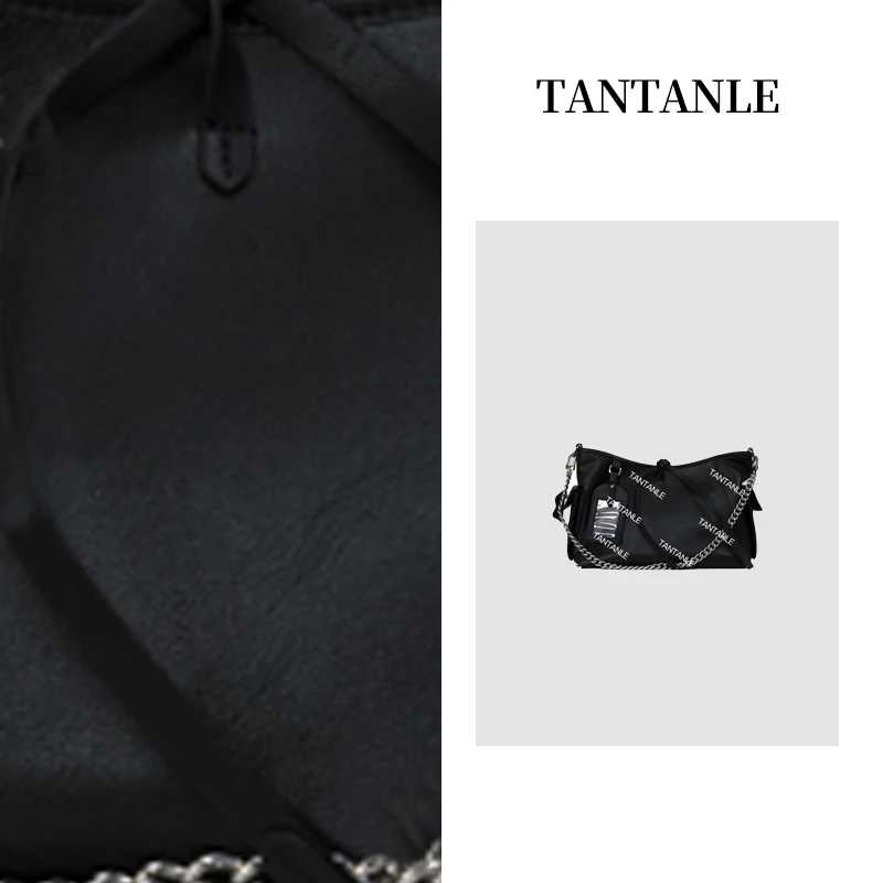 高定单肩腋下经典简约百搭包黑色