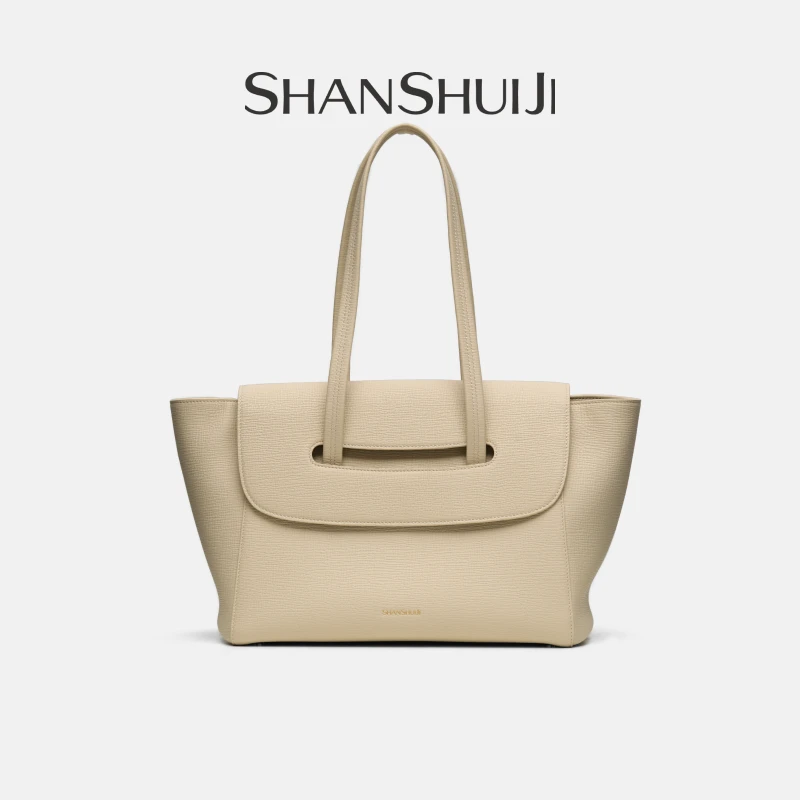 【山水集】大莞尔包 头层EP牛皮大容量简约轻奢时尚单肩包休闲百搭