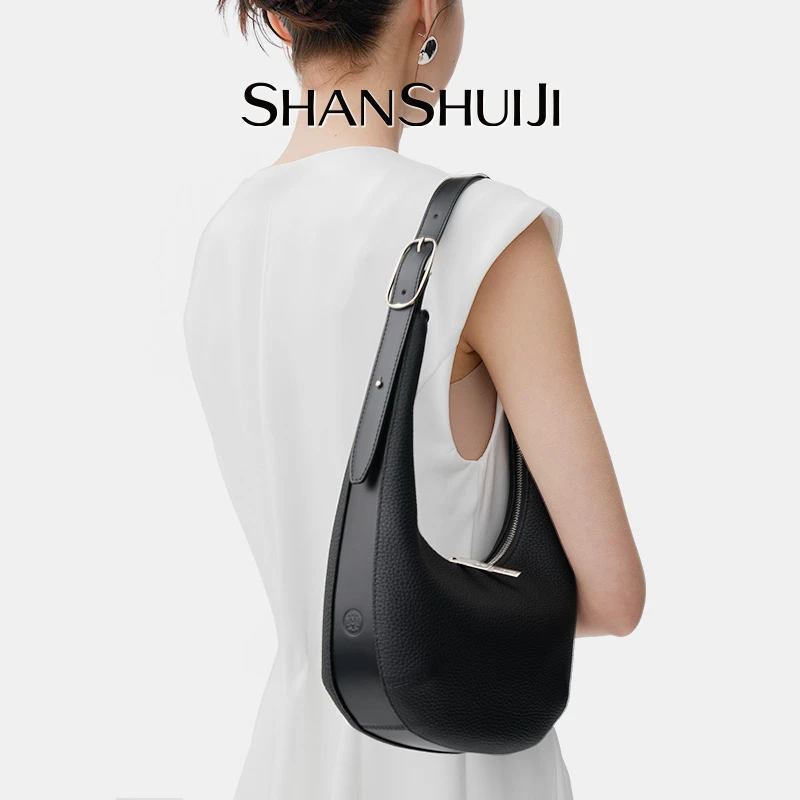 viewinbox/山水集豌豆包珑月系列高级感百搭月牙包气质单肩腋下包