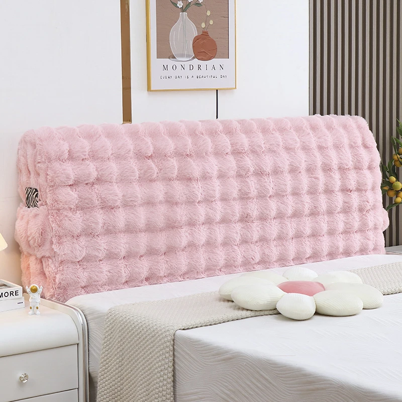 新款床头罩绒布万能通用床头套罩四季木板软包床头改造靠垫防尘罩