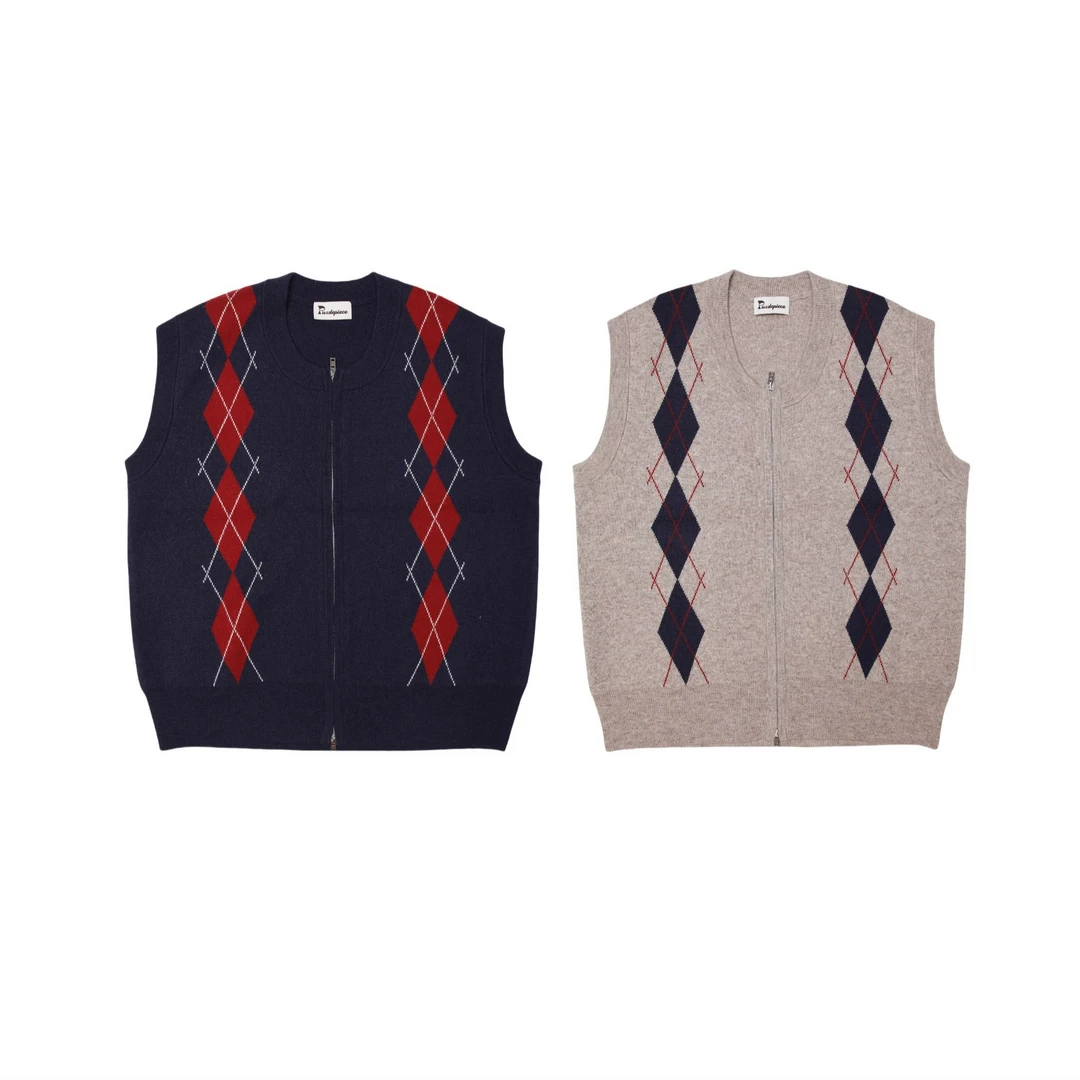 PUZZLE  PIECE菱格针织马甲25年春款PP25PSKN005——1280