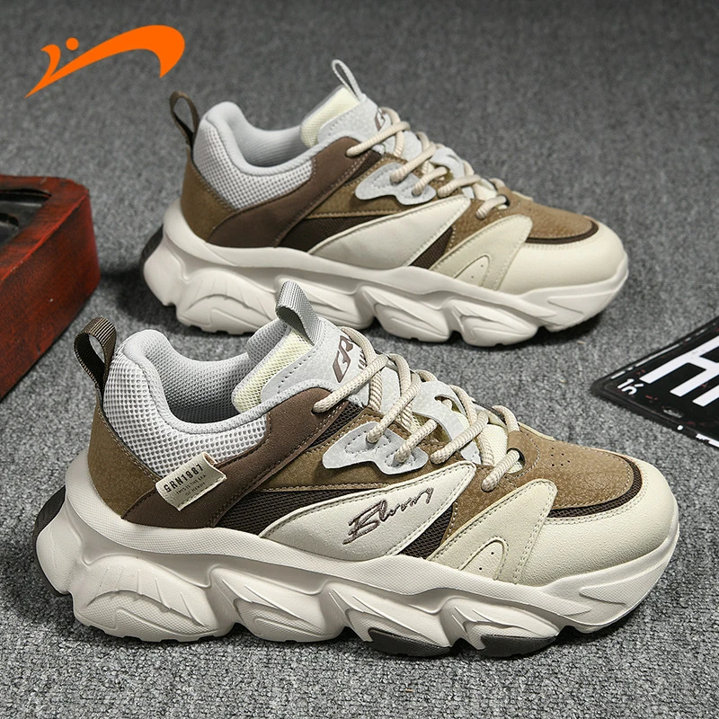 贵人鸟男鞋秋冬季休闲跑步鞋男士潮流百搭厚底增高青少年老爹鞋子