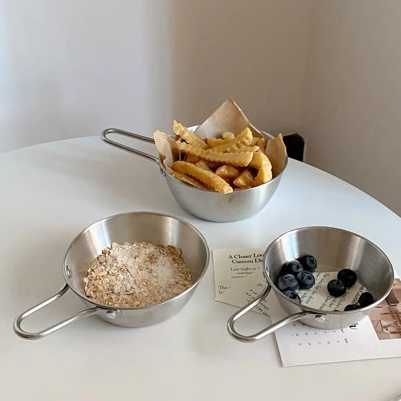 【到手2个】韩式ins不锈钢调料碗小碗家用防摔辅食碗小吃碟沙拉