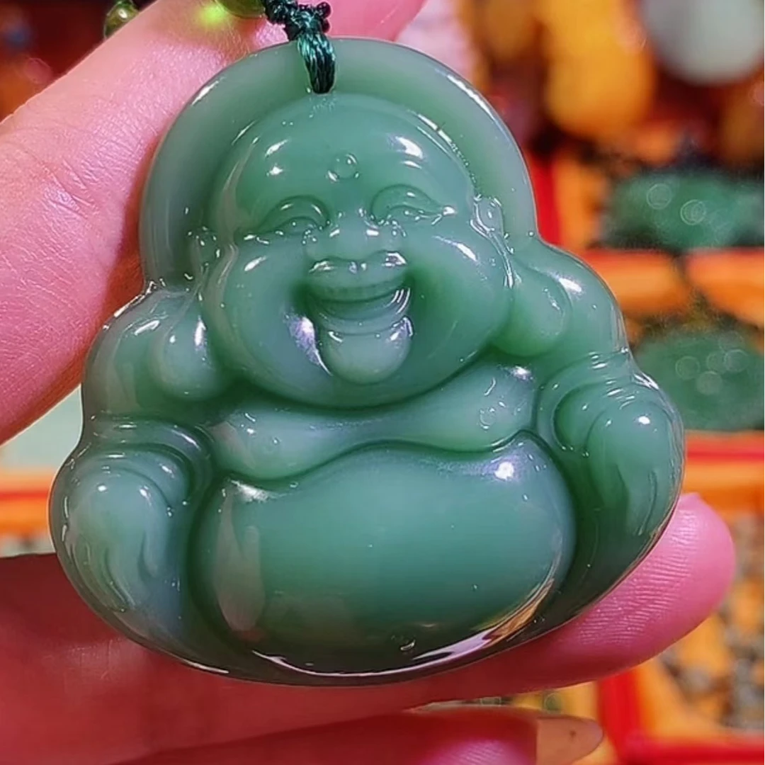 1粉丝福利时尚饰品深绿色大肚佛公