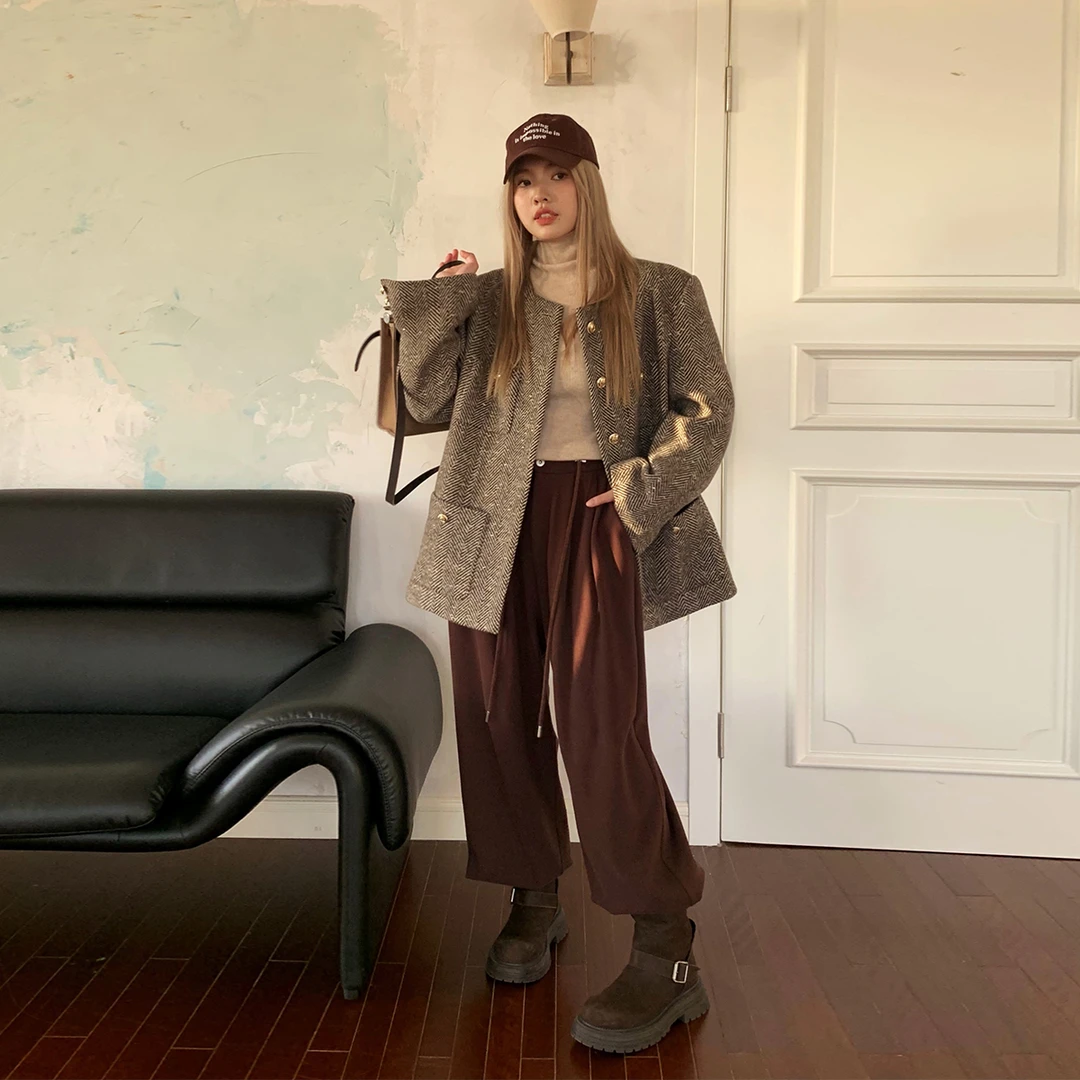 晶咕白标~温斯顿名媛~花纱气质小香外套时尚宽松复古小众秋冬百搭