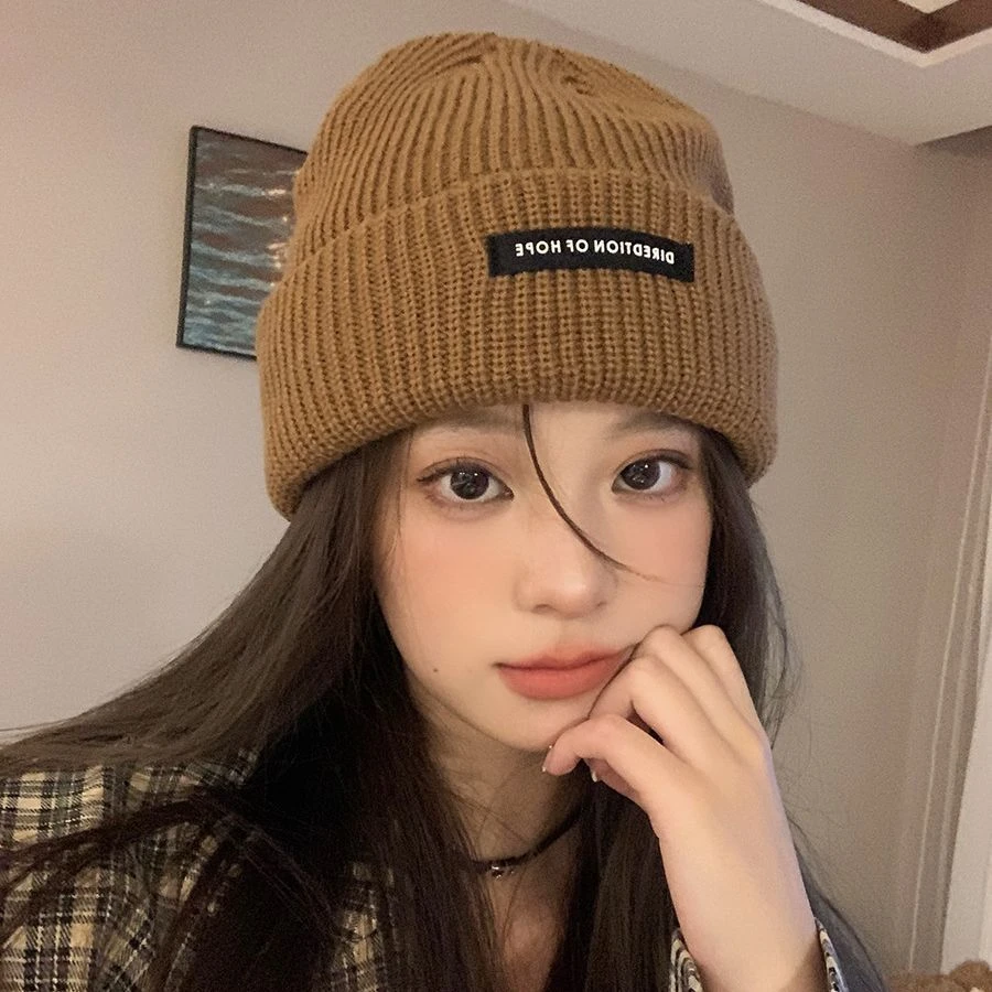 男秋冬款保暖网红时尚新款针织保暖毛线帽i女日系包头护耳冷帽潮